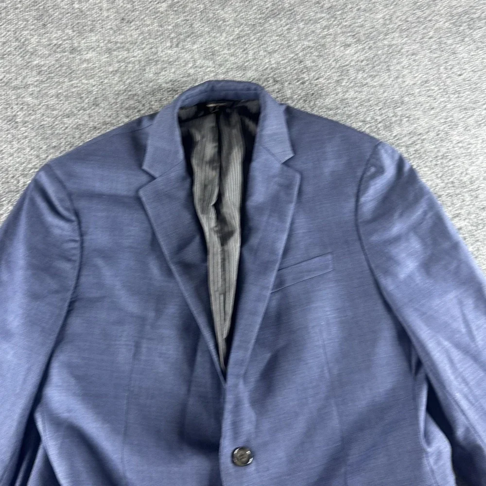 Banana Republic Blazer Mens 40R Blue Wool Stretch Suit Jacket 2 Button Business
